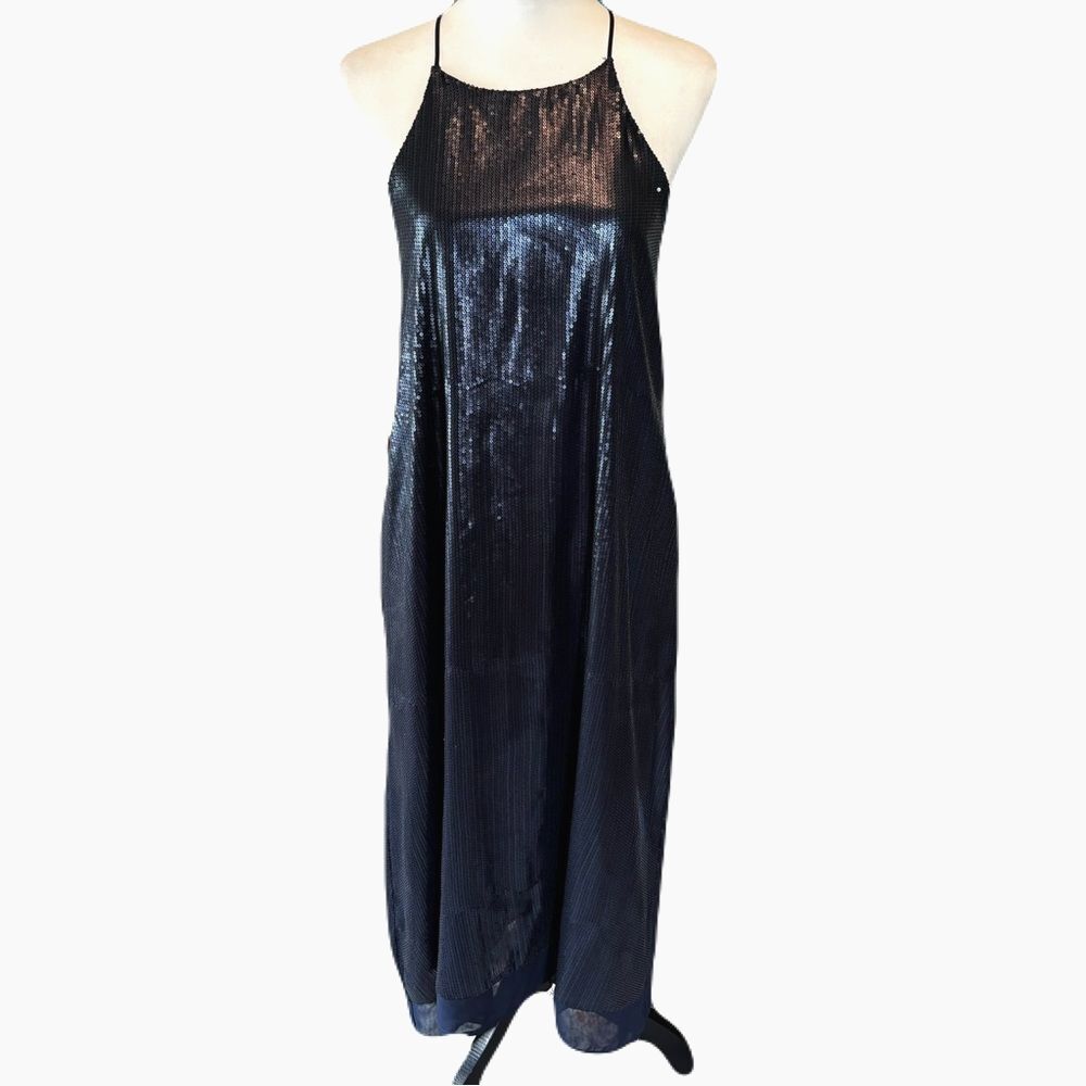 NWT Corey Lynn Calter Navy Sequin Dress | S - Picture 2 of 9